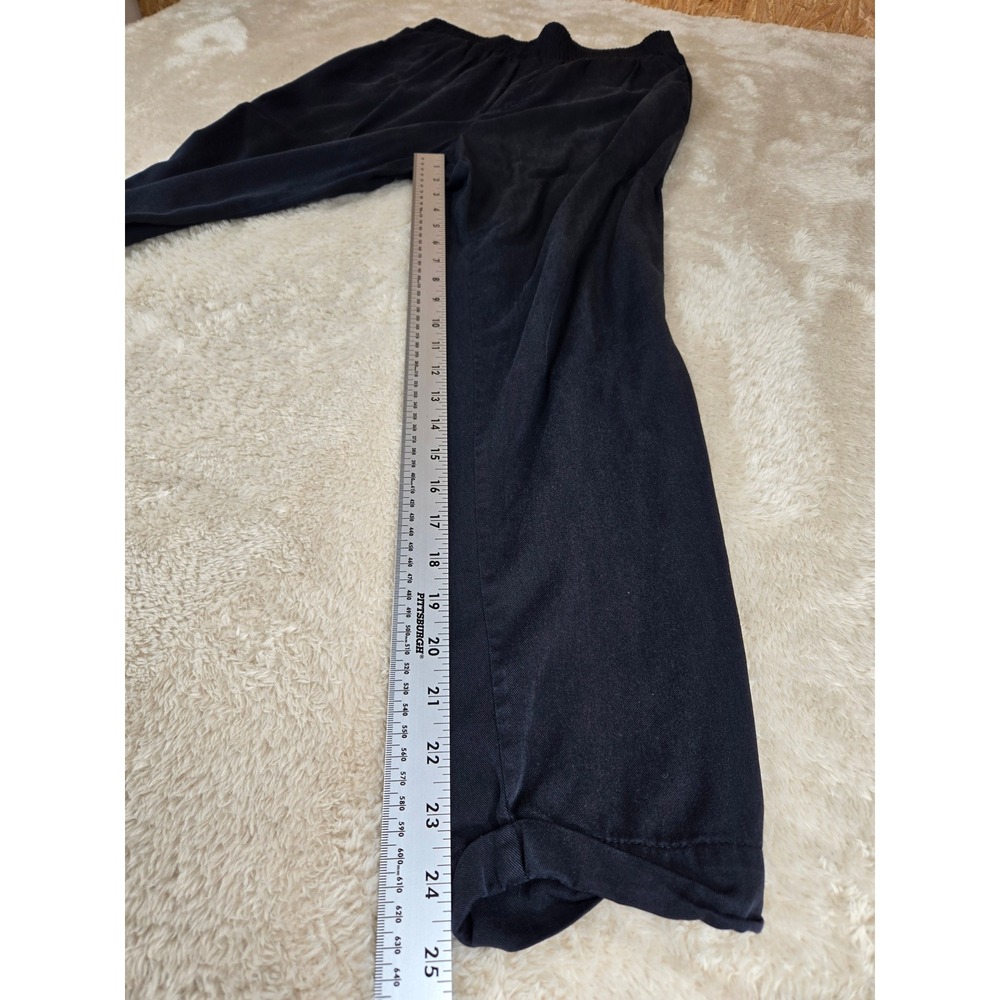 FOREVER 21 Black Elastic Waist Tencel Lyocell Blend Pants Womens Size Small - Picture 5 of 8